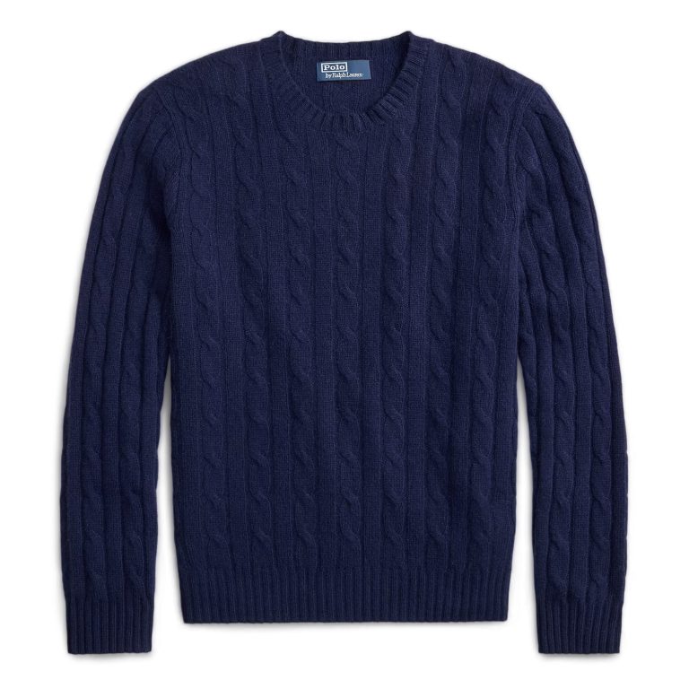 Ralph lauren iconic cable knit cashmere sweater 1