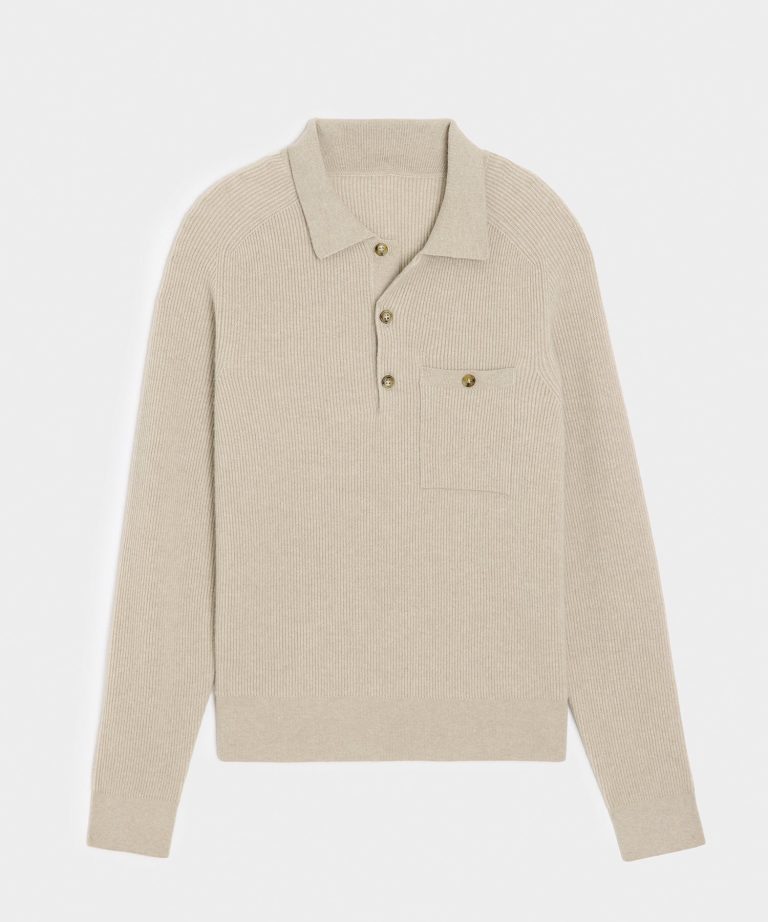 Cashmere sweater polo