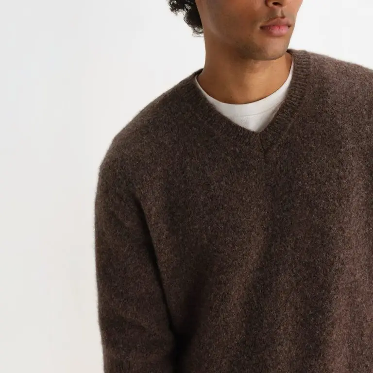 Kemp fluffy V-neck sweater