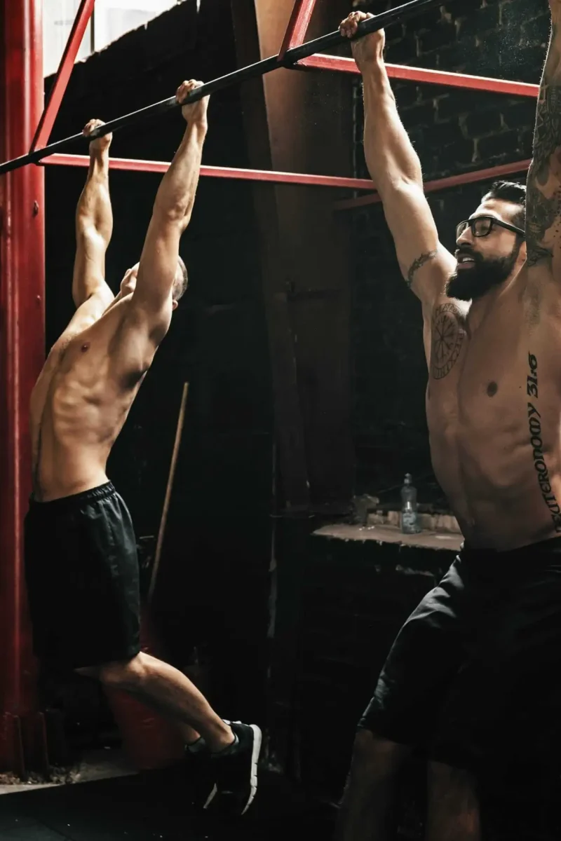 Men pull-up exercise